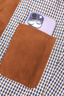 Uomo D'Arienzo 1006 - Giubbotto bomber in pelle camoscio color cuoio tono su tono