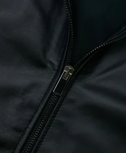 Uomo D'Arienzo 106 - Giubbotto Bomber in pelle nera nappa effetto liscio