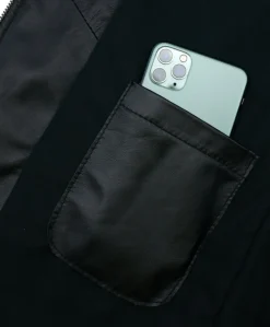 Uomo D'Arienzo 106 - Giubbotto Bomber in pelle nera nappa effetto liscio