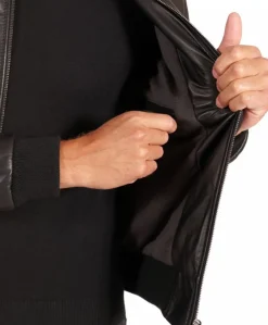 Uomo D'Arienzo 106 - Giubbotto Bomber in pelle naturale effetto liscio