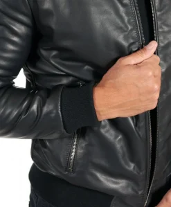 Uomo D'Arienzo 106 - Giubbotto Bomber in pelle naturale effetto liscio