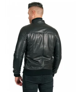 Uomo D'Arienzo 106 - Giubbotto Bomber in pelle naturale effetto liscio