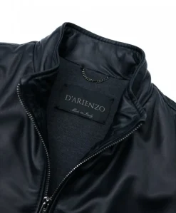Uomo D'Arienzo 106 - Giubbotto Bomber in pelle naturale effetto liscio
