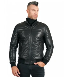 Uomo D'Arienzo 106 - Giubbotto Bomber in pelle naturale effetto liscio