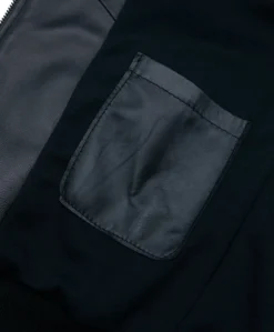 Uomo D'Arienzo 106 - Giubbotto Bomber in pelle nera nappa effetto liscio