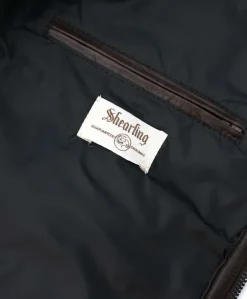 Uomo D'Arienzo Andrew - Piumino trapuntato verde profili pelle e shearling testa di moro