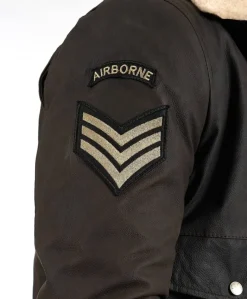Uomo D'Arienzo Aviator - Giubbotto aviatore in pelle raggrinzita testa di moro collo montone