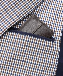 Uomo D'Arienzo Axel - Sahariana camoscio blu uomo con tasche applicate