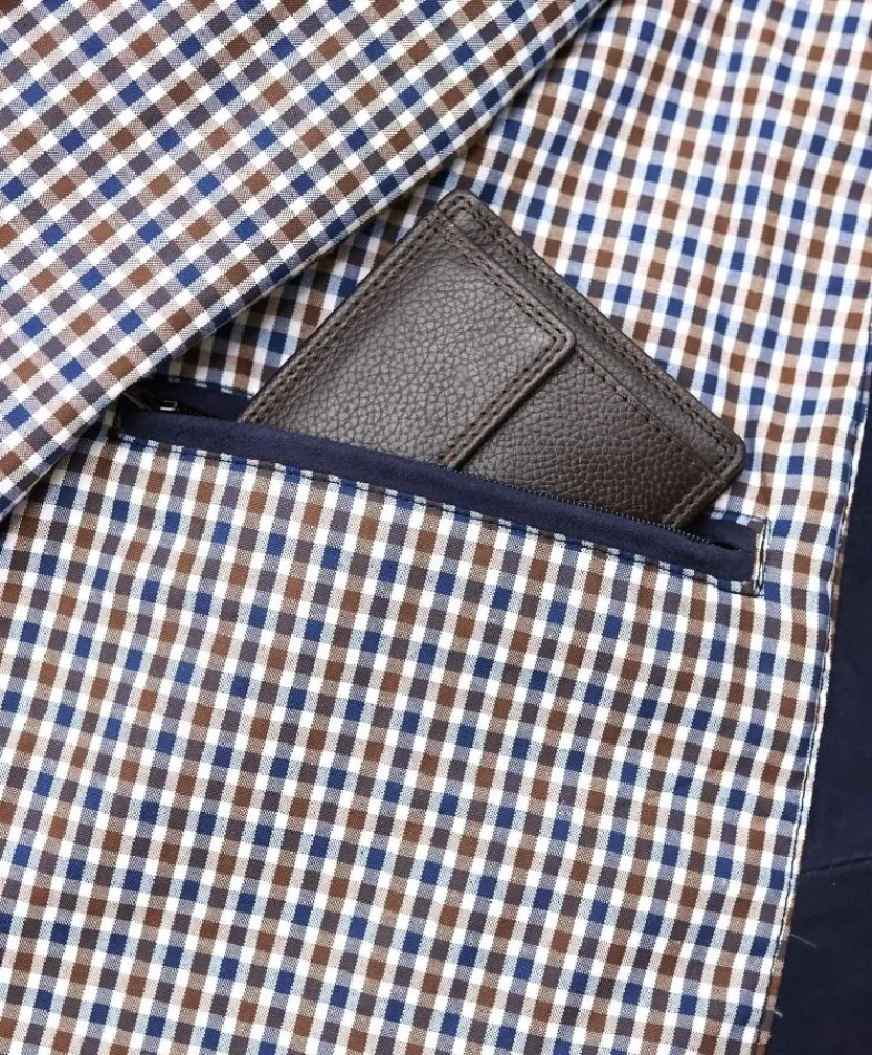 Uomo D'Arienzo Axel - Sahariana camoscio blu uomo con tasche applicate