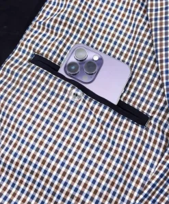 Uomo D'Arienzo Axel - Sahariana camoscio blu uomo con tasche applicate