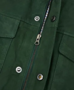 Uomo D'Arienzo Axel - Sahariana camoscio verde uomo con tasche applicate