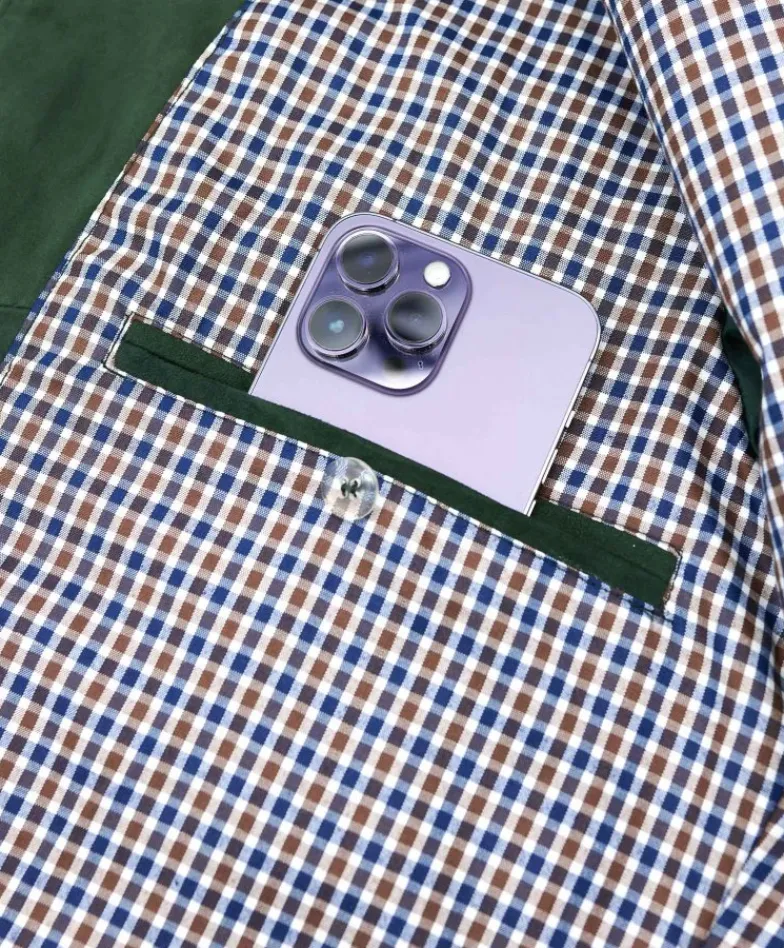 Uomo D'Arienzo Axel - Sahariana camoscio verde uomo con tasche applicate