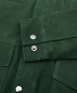 Uomo D'Arienzo Axel - Sahariana camoscio verde uomo con tasche applicate