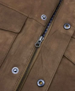Uomo D'Arienzo Axel - Sahariana camoscio color fango uomo con tasche applicate