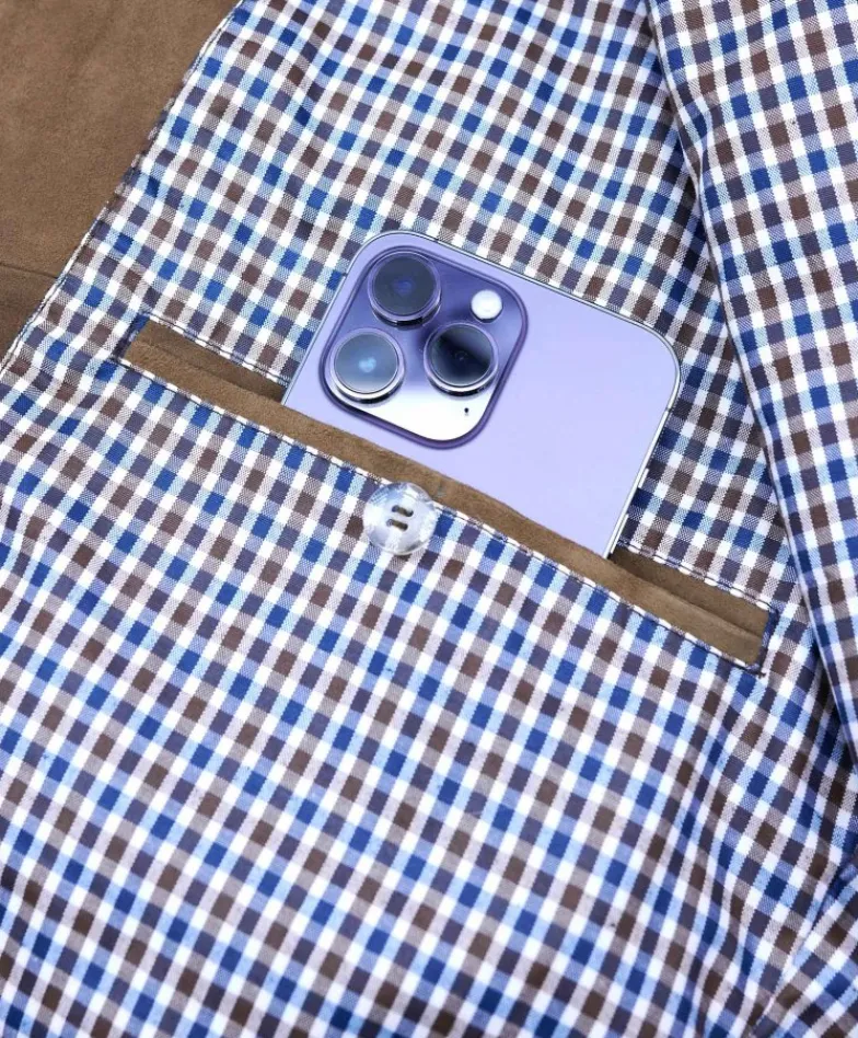 Uomo D'Arienzo Axel - Sahariana camoscio color fango uomo con tasche applicate