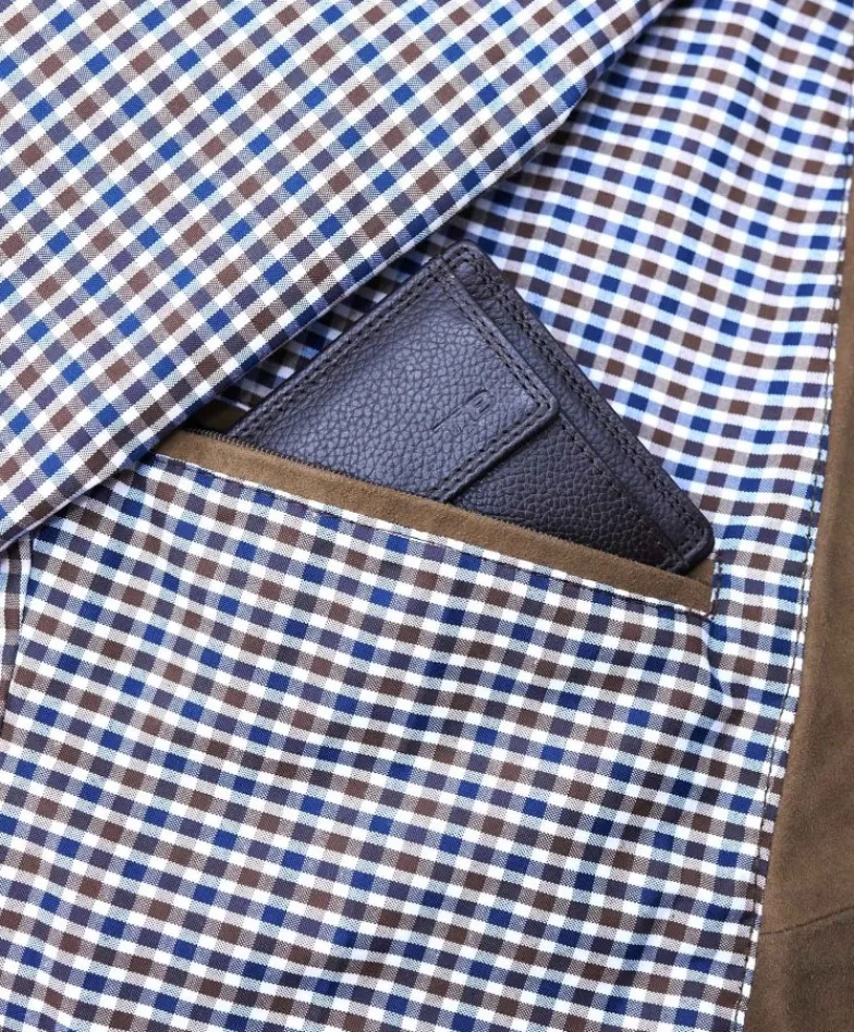 Uomo D'Arienzo Axel - Sahariana camoscio color fango uomo con tasche applicate