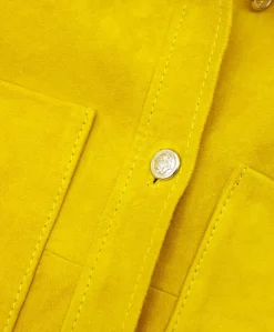 Donna D'Arienzo Beatrix - Camicia in pelle scamosciata gialla vestibilità over