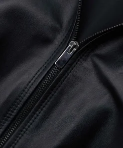 Uomo D'Arienzo Bomber - Bomber in pelle nera nappa effetto liscio