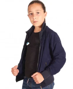 Bambino D'Arienzo Bomber Baby - Bomber Baby Unisex in pelle scamosciata blu