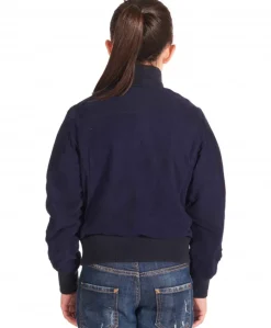 Bambino D'Arienzo Bomber Baby - Bomber Baby Unisex in pelle scamosciata blu
