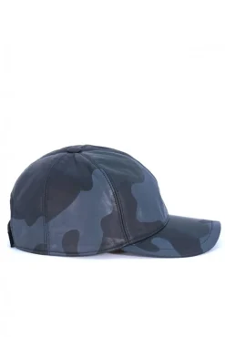 Uomo D'Arienzo Boston - Cappello baseball in pelle nera mimetico unisex berretto strappo regolabile