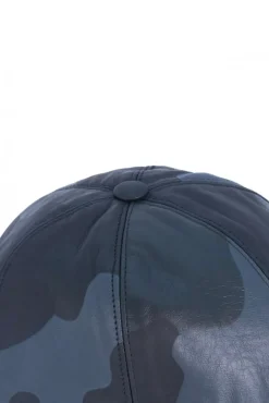 Uomo D'Arienzo Boston - Cappello baseball in pelle nera mimetico unisex berretto strappo regolabile