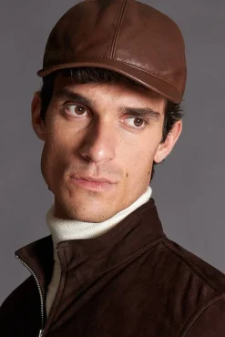 Uomo D'Arienzo Boston - Cappello baseball in pelle cuoio unisex berretto strappo regolabile