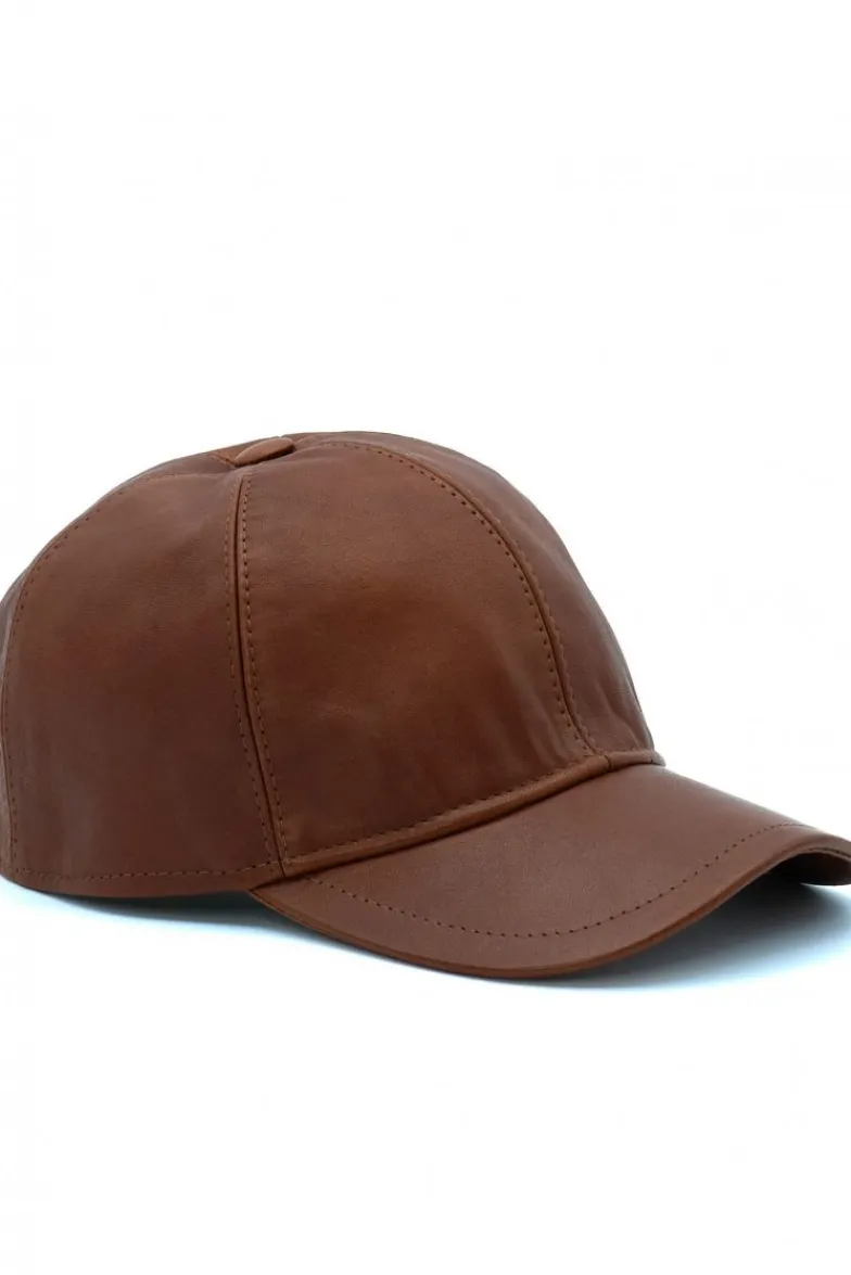 Uomo D'Arienzo Boston - Cappello baseball in pelle cuoio unisex berretto strappo regolabile