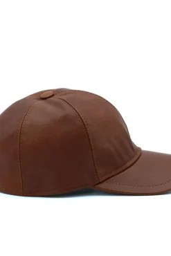 Uomo D'Arienzo Boston - Cappello baseball in pelle cuoio unisex berretto strappo regolabile