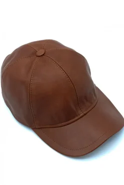 Uomo D'Arienzo Boston - Cappello baseball in pelle cuoio unisex berretto strappo regolabile