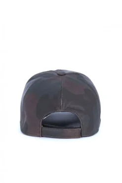 Uomo D'Arienzo Boston - Cappello baseball in pelle verde mimetico unisex berretto strappo regolabile