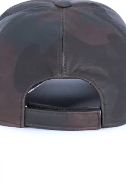 Uomo D'Arienzo Boston - Cappello baseball in pelle verde mimetico unisex berretto strappo regolabile