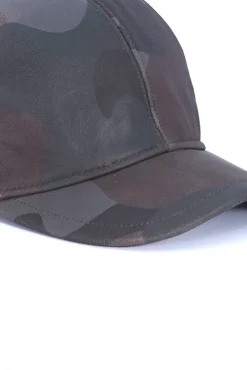 Uomo D'Arienzo Boston - Cappello baseball in pelle verde mimetico unisex berretto strappo regolabile