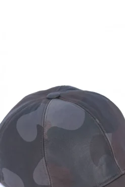 Uomo D'Arienzo Boston - Cappello baseball in pelle verde mimetico unisex berretto strappo regolabile