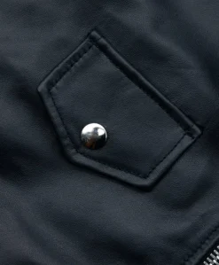 Donna D'Arienzo Camy - Giacca chiodo in pelle nappa laser nera vestibilità comoda