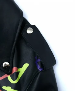 Donna D'Arienzo Camy - Giacca chiodo in pelle nappa laser nera vestibilità comoda