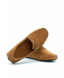 Uomo D'Arienzo Capri - Mocassino scamosciato color cuoio da uomo