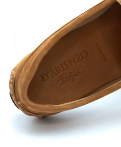 Uomo D'Arienzo Capri - Mocassino scamosciato color cuoio da uomo