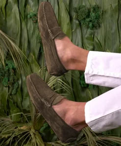 Uomo D'Arienzo Capri - Mocassino scamosciato fango da uomo