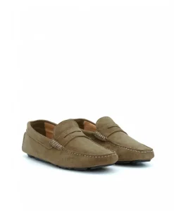 Uomo D'Arienzo Capri - Mocassino scamosciato fango da uomo
