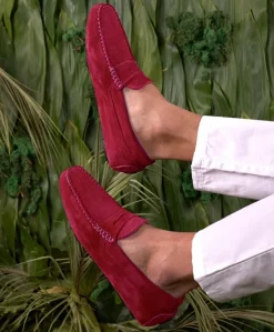 Uomo D'Arienzo Capri - Mocassino scamosciato bordeaux da uomo