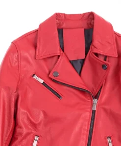 Bambino D'Arienzo Chiodo Baby - Chiodo Baby rosso unisex giacca in pelle per bambino