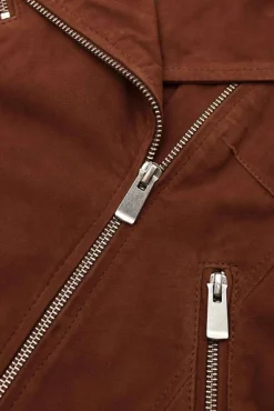 Donna D'Arienzo Chiodo D - Chiodo in pelle camoscio color cuoio con cintura