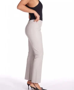 Donna D'Arienzo Corinne - Pantalone elasticizzato in pelle ghiaccio effetto liscio