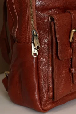 D'Arienzo Dennis - Zaino in pelle cuoio di vitello borsa effetto vintage