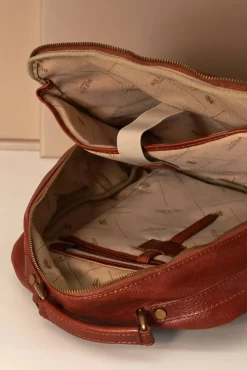D'Arienzo Dennis - Zaino in pelle cuoio di vitello borsa effetto vintage