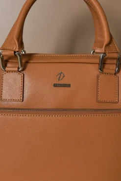D'Arienzo Dylan - Borsa Ventiquattrore in pelle di vitello cuoio saffiano tasca zip