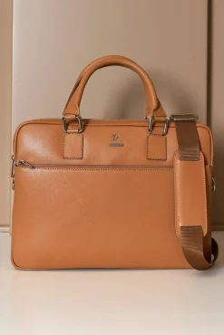 D'Arienzo Dylan - Borsa Ventiquattrore in pelle di vitello cuoio saffiano tasca zip