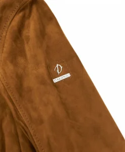 Donna D'Arienzo G154 - Bomber in pelle scamosciata cuoio e lana merinos