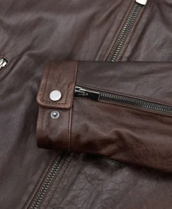 Uomo D'Arienzo Hamilton - Giacca in pelle testa di moro effetto vintage
